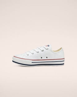 Converse Everyday Chuck Taylor All Star Lány Rövidszárú Fehér/Sötétkék/Sötét/Piros | NRPHVMY-HU